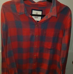 SO red long sleeve flannel